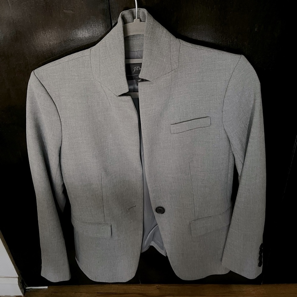 J. Crew Four Season Regent Blazer Light Gray Size 0P